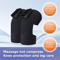 Appareil de massage chauffant sans fil portable pour les genoux avec batterie 3000 mAh, boîtier ABS, massage par contact contrôlé à 5 vitesses et minuterie
