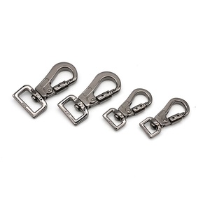 Metal Locking D Shape Swivel Clip Clap Carabiner Alloy Dog leash Swivel Snap Hooks