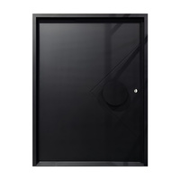 Porte d'entrée extérieure en aluminium au design chinois moderne avec fonction antivol, porte de sécurité en polymère pour usage extérieur