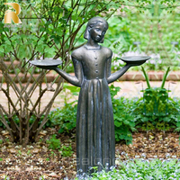 Statue de fille oiseau en bronze, décoration de jardin extérieure, taille personnalisée, à vendre