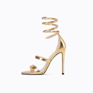 Chaussures pour femmes, talons hauts sexy style romain, à bout ouvert, noires, personnalisées par le <span class=keywords><strong>fabricant</strong></span>, style célébrité, nouvelle collection - Product Image 1