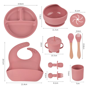 Juego de Vajilla de Silicona para Bebé, Libre de BPA, No Tóxico, con Logotipo Personalizado, para Alimentación Infantil - Product Image 6