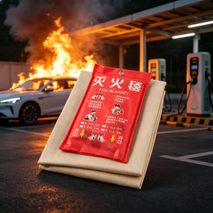 Couverture Extinctrice Pliable à Technologie Microencapsulée <span class=keywords><strong>pour</strong></span> la Sécurité des Stations de Recharge et des Véhicules Électriques - Product Image 1