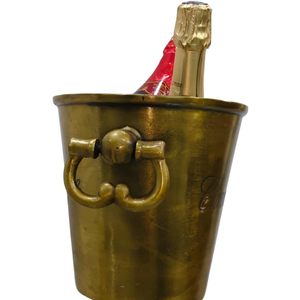 Seau à glace vintage en laiton sur pied, refroidisseur à champagne, support à boissons rond en métal, décoration de bar pour fêtes, capacité 5L - Product Image 3