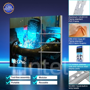 Boîte à lumière LED en tissu rétroéclairé SEG légère, portable, sans outil, pour salon professionnel, <span class=keywords><strong>prix</strong></span> d'usine, affichage publicitaire - Product Image 2