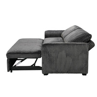 Ensemble de canapé-lit pliable trois places de style européen OEM. Aucun assemblage requis. 76 pouces. Accoudoirs en velours côtelé à haute élasticité. Modulaire