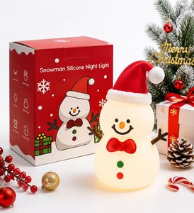 Lampe d'ambiance de chevet pour chambre à coucher, veilleuse bonhomme de neige de Noël, cadeau de Noël - Product Image 3
