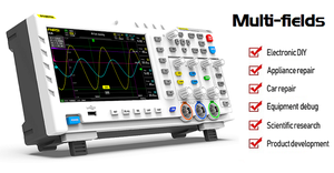 Fnirsi 1014D+ P4100 ออสซิลโลสโคปแบบดิจิตอล LCD ขนาด 7 นิ้ว ความเร็ว 1GSa/s พร้อมหัววัด P4100 อัตราส่วน 100:1 รุ่น 1014D+ P4100 ป้องกันการไหม้ ขายดี - Product Image 2