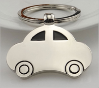 Porte-clés en alliage de zinc de haute qualité en forme de voiture, avec logo de marque de voiture personnalisé au laser, en métal émaillé, idéal comme cadeau