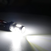 Ampoule LED automobile CANBUS 3156 P27W 12V 24V 9-50V 8W 600mA 60 SMD 5 LED latérales avec lentille supérieure, blanc, ambre, rouge, pour feux de recul et clignotants