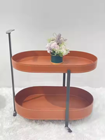 Étagère mobile moderne Table d'appoint de canapé design en acier inoxydable et selle en cuir Table d'angle pour petit appartement