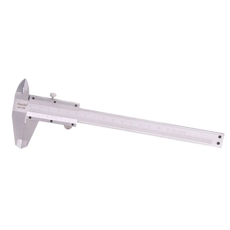 ASAKI AK-0119 0-125mm Durable and Simple Stainless Hardened Vernier Caliper for Industry Digital Vernier Caliper 300mm