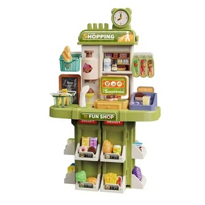Juego <span class=keywords><strong>de</strong></span> 48 Piezas <span class=keywords><strong>de</strong></span> Juguetes <span class=keywords><strong>de</strong></span> Supermercado, Juego <span class=keywords><strong>de</strong></span> <span class=keywords><strong>Caja</strong></span> <span class=keywords><strong>Registradora</strong></span> para Niños con Estantes, Juego <span class=keywords><strong>de</strong></span> Compras <span class=keywords><strong>de</strong></span> Supermercado para Niños Pequeños - Product Image 2