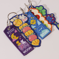 Vigreat Custom Fruitpatroon Geborduurde Sleutelhanger Schattige Geweven Sleutelring voor Rugzak & Sleuteldecoratie Duurzame Stoffen Charm