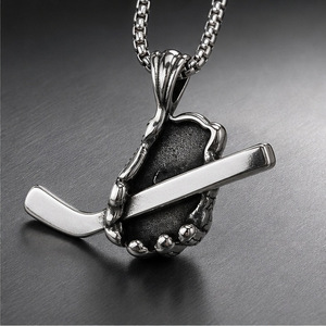 Yunnique – collier avec pendentif en forme de gant en acier inoxydable, bijoux unisexes, cadeau, design géométrique, JD215 - Product Image 2