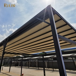 Pergola imperméable facile à assembler en gros, abri de voiture 3x3 3x4, gazebo de jardin en aluminium avec toit rétractable - Product Image 5