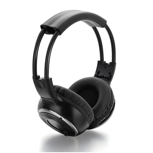 In-car IR Wireless Headphone 33 Feet Range for Music Listening Stereo Sound Dual Channel AAA Battery IR2008D