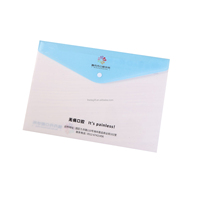 Produits de classement avec logo personnalisé portefeuilles en plastique A4 sac de documents transparent avec bouton pression dossier de fichiers en plastique PP sac de classement dossier
