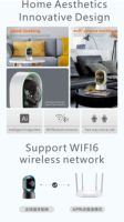Caméra de sécurité OEM panoramique/inclinaison intérieure Wi-Fi, moniteur bébé, caméra pour animaux de compagnie, détection de mouvement, audio bidirectionnel, micro intégré, couleur intégrale 1080P