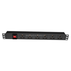 ชุดจ่ายไฟ PDU ขนาด 1U 19 นิ้ว แบบโมดูลาร์ 6 ช่อง 10A พร้อมตัวเลือกปลั๊กแบบ USA EU UK สำหรับแร็คเซิร์ฟเวอร์ - Product Image 6