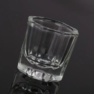 Bol de lavage en verre pour pinceaux et outils de nail art, dissolvant de vernis gel acrylique, coupelle à ongles en cristal - Product Image 3