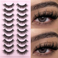 Kit de cils magnétiques réutilisables faits main de notre marque, portable pour le voyage, maquillage des yeux, recourbe-cils, résistant à l'eau, synthétique