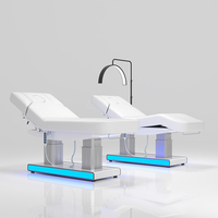 Table de massage électrique double colonne Chuque pour salon de beauté, durable, avec lumière LED optionnelle pour soins du visage et extensions de cils