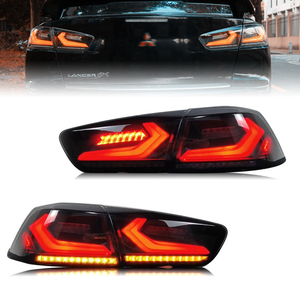 ไฟท้าย LED แบบเคลื่อนไหวสำหรับมิตซูบิชิ แลนเซอร์ อีเอ็กซ์ ปี 2010-2016 ดีไซน์ใหม่ แบบรมดำสีแดง - Product Image 1