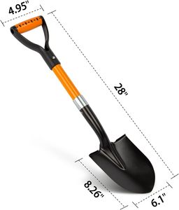 Pala de jardinería para exteriores con mango en D, pala pequeña de acero integrada para agricultura <span class=keywords><strong>y</strong></span> excavación de hoyos - Product Image 5