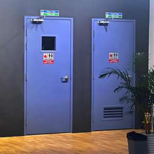 <span class=keywords><strong>WH</strong></span> Certifié approuver Hôtel Commercial Portes coupe-feu en acier métal creux 2 heures cote de feu Design moderne porte coupe-feu - Product Image 3