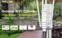 Punto de Acceso Exterior de Doble Banda Wavlink WN572HP3 AC1200, Extensor de WiFi Exterior Wavlink WL-WN572HP3 de Alta Potencia 2.4GHz + 5GHz
