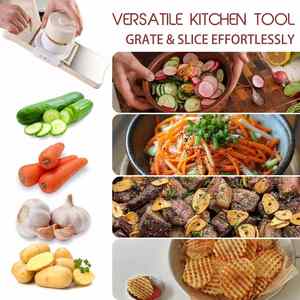 Multi-Purpose <b>Vegetable</b> Slicer Grater Tool Multi-Blade Automatic Kitchen Handheld Stainless Steel Blades Compact <b>Vegetable</b> - Product Image 2