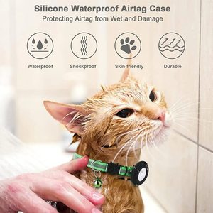 WaterProof Reflective Breakaway <strong>Pet</strong> Cat Collar for Airtag Protective Tracker Holder Anti <strong>Lost</strong> Positioning Collar <strong>Pet</strong> Collars - Product Image 4