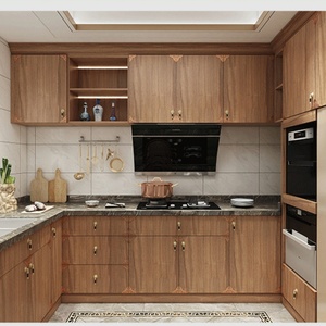 Mueble de Cocina Modular de Aluminio Impermeable y Resistente a la Humedad con Bisagras, Fregadero de Cuarzo y Estante para Utensilios, Personalizable para Apartamentos - Product Image 6