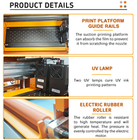 Printer Transfer UV DTF Industri A3 dengan Daya 800W dan Tegangan 220V untuk Aplikasi Permukaan Keras