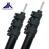 Poteau télescopique de bâche de camping en aluminium personnalisé de 2400mm avec tige de support de tente de poteaux Pro Flip Lock