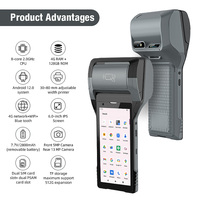 El más nuevo Android 12,0 6 pulgadas robusto PDAS 1D 2D escáner de código de barras Terminal de mano con lector biométrico de huellas dactilares en Stock
