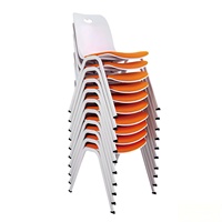 Chaises de bureau ergonomiques confortables en plastique pour visiteurs, empilables, pour salles de conférence, vente en gros d'usine