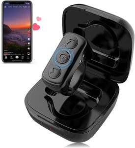 Control Remoto TikTok con Anillo para Pasar Páginas, para <span class=keywords><strong>iPhone</strong></span>, Android, iPad, Celular, Control Remoto para Cámara, Botón para Selfies - Product Image 1