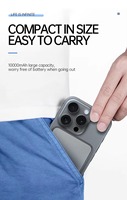 Batería Externa Ultrafina con Carga Inalámbrica Magnética Rápida, Pantalla LED, Portátil, para iPhone, Samsung, Airpods