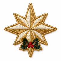 Nouvelle broderie thermocollante de Noël avec motif Père Noël et sapin pour la décoration de vêtements