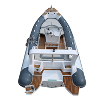 Bateau de pêche Ce Aéroglisseur Bateau à rames Canoë Barche Pedal Patrol Bateau à côtes gonflables avec moteur