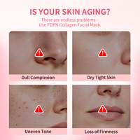 Masque facial en hydrogel au collagène PDRN, marque privée, format voyage, hydratant, raffermissant, éclaircissant, anti-rides, anti-âge
