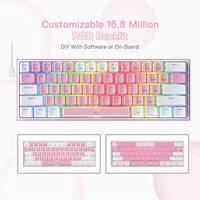 Keyboard Gaming Mekanik Mini Redragon USB Wired 61 Tombol RGB LED Grosir