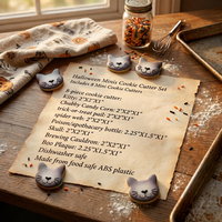 Ensemble de 8 mini emporte-pièces pour pâte à modeler, fondant, pâtisserie, biscuits et gâteaux d'Halloween avec glaçage royal pour la pâtisserie des enfants