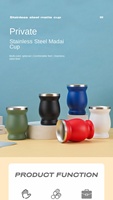 Meilleure vente : Tasse isotherme minimaliste en acier inoxydable 304, compacte et portable, en forme de gourde, pour l'extérieur