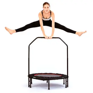 Ggymnastic 피트니스 40-48 인치 점프 번지 실내 야외 강한 봄 탄성 라운드 훈련 미니 접이식 트램폴린 침대