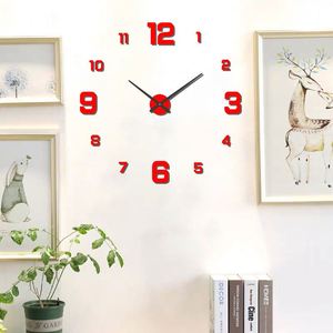 DIY Digital <b>Wall</b> Clock, Personalized Silent Sweep Home Decor Clock for Living Room, Modern <b>Wall</b> Decal Clock - Product Image 2
