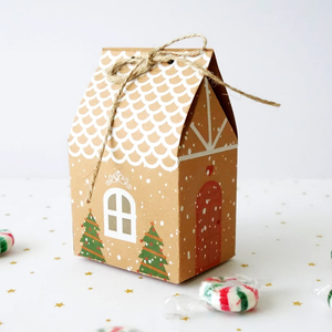 Boîtes à biscuits de Noël de cadeau de Noël, boîte de friandises de fête mignonne de <span class=keywords><strong>maison</strong></span>, boîte de papier d'emballage de cadeau de macarons/chocolat/bonbons - Product Image 6