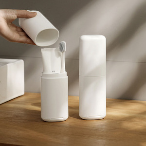 Vaso de lavado de viaje FTS, tubo largo personalizado, blanco, venta al por mayor, portátil, delicado, de plástico - Product Image 1